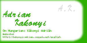 adrian kakonyi business card