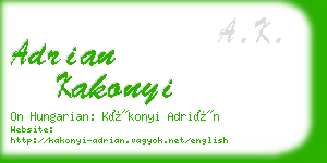 adrian kakonyi business card